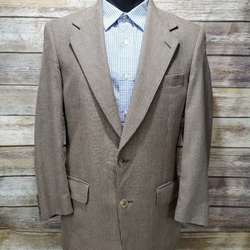 Burberry Men's Blazer Sport Coat Brown/Gold